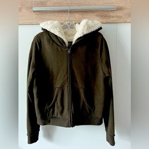 Faux Fur Full Zip Hoodie